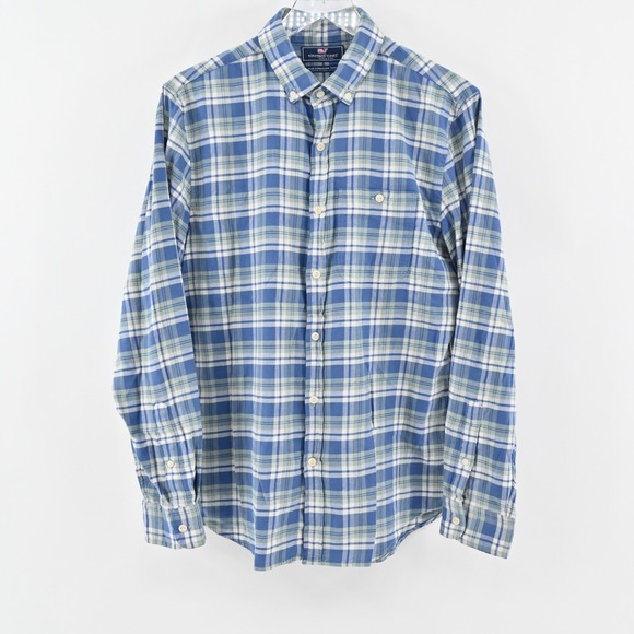 Vineyard Vines Other - VINEYARD VINES Mens Plaid Shirt Size M Slim‎ Longshore Blue Green Button Casual